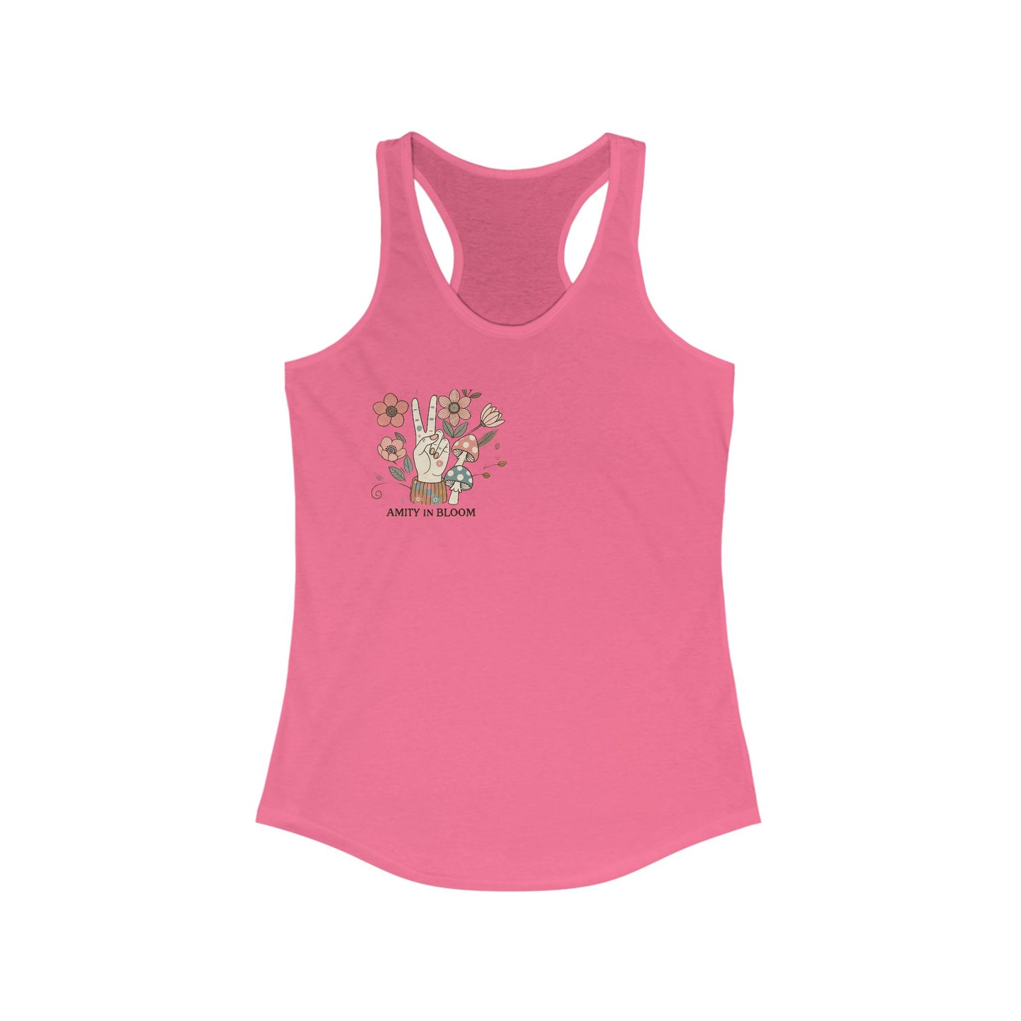 Peace Out Racerback Tank OG Logo | Amity in Bloom Original