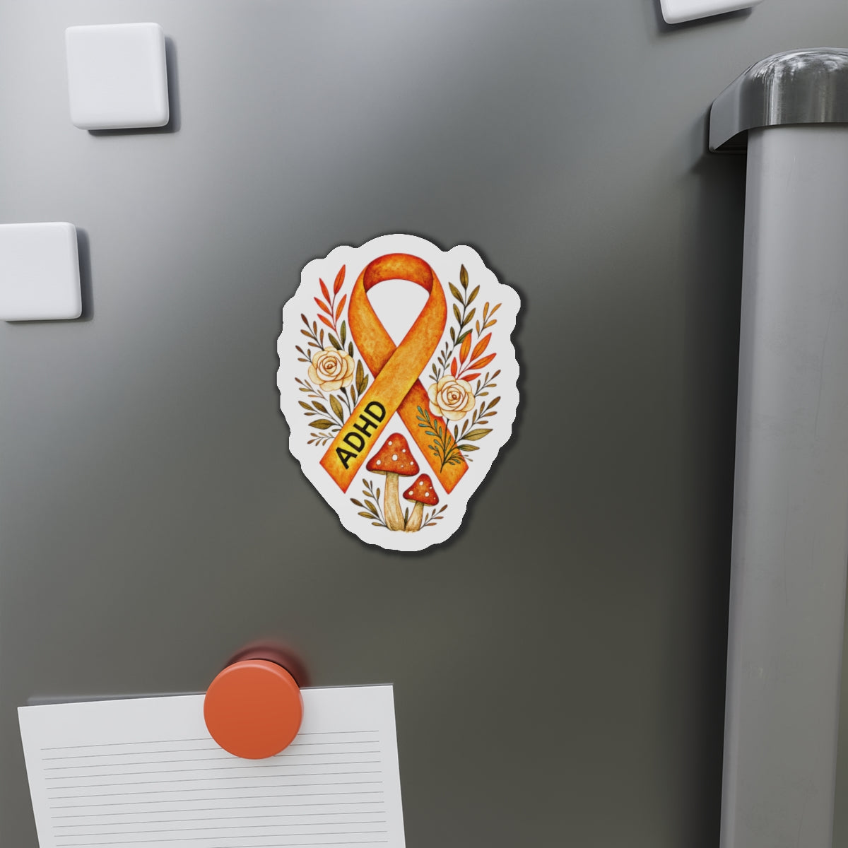 🧡 ADHD Awareness Ribbon Magnet | Amity in Bloom Original