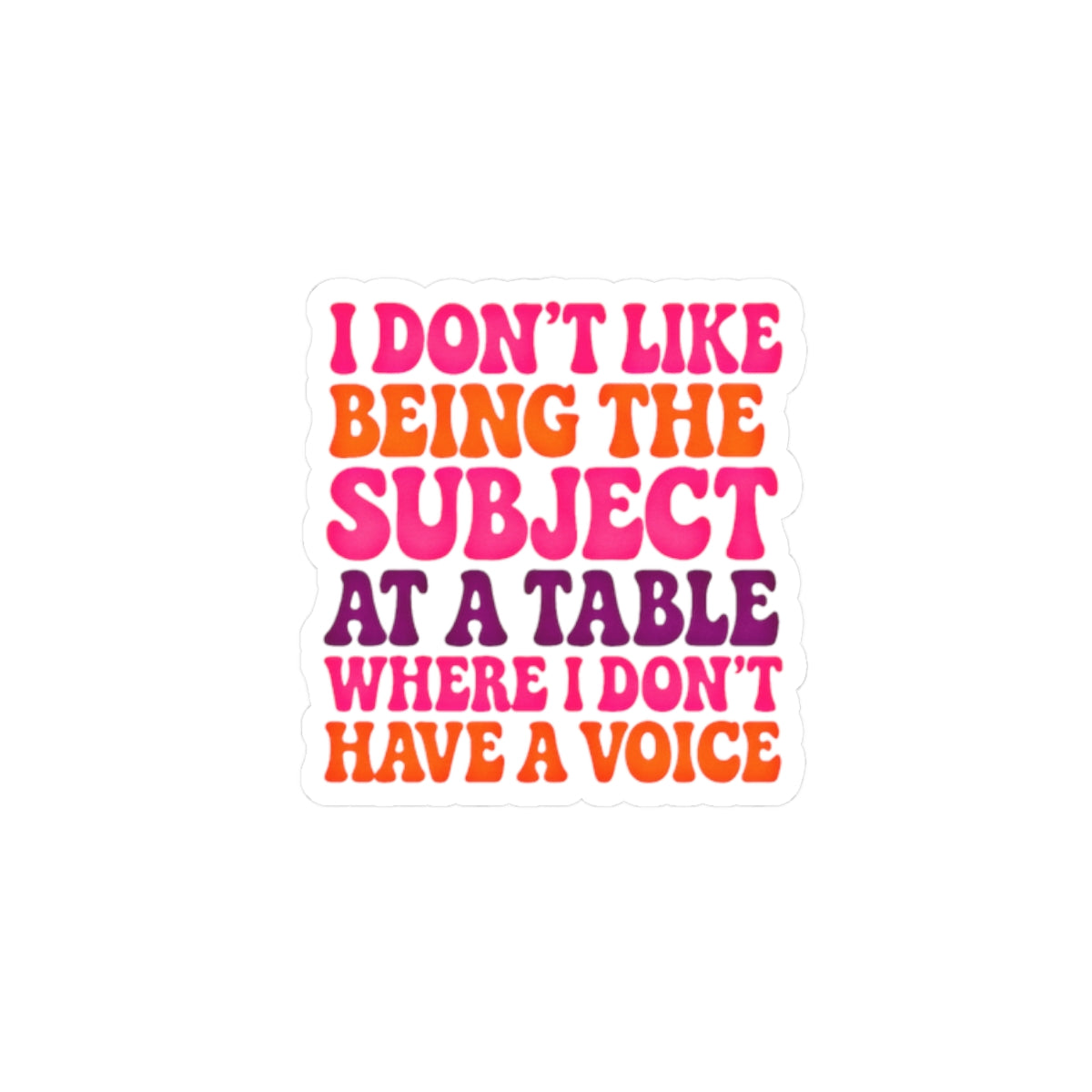 No Seat Without Voice Sticker | Amity in Bloom Original
