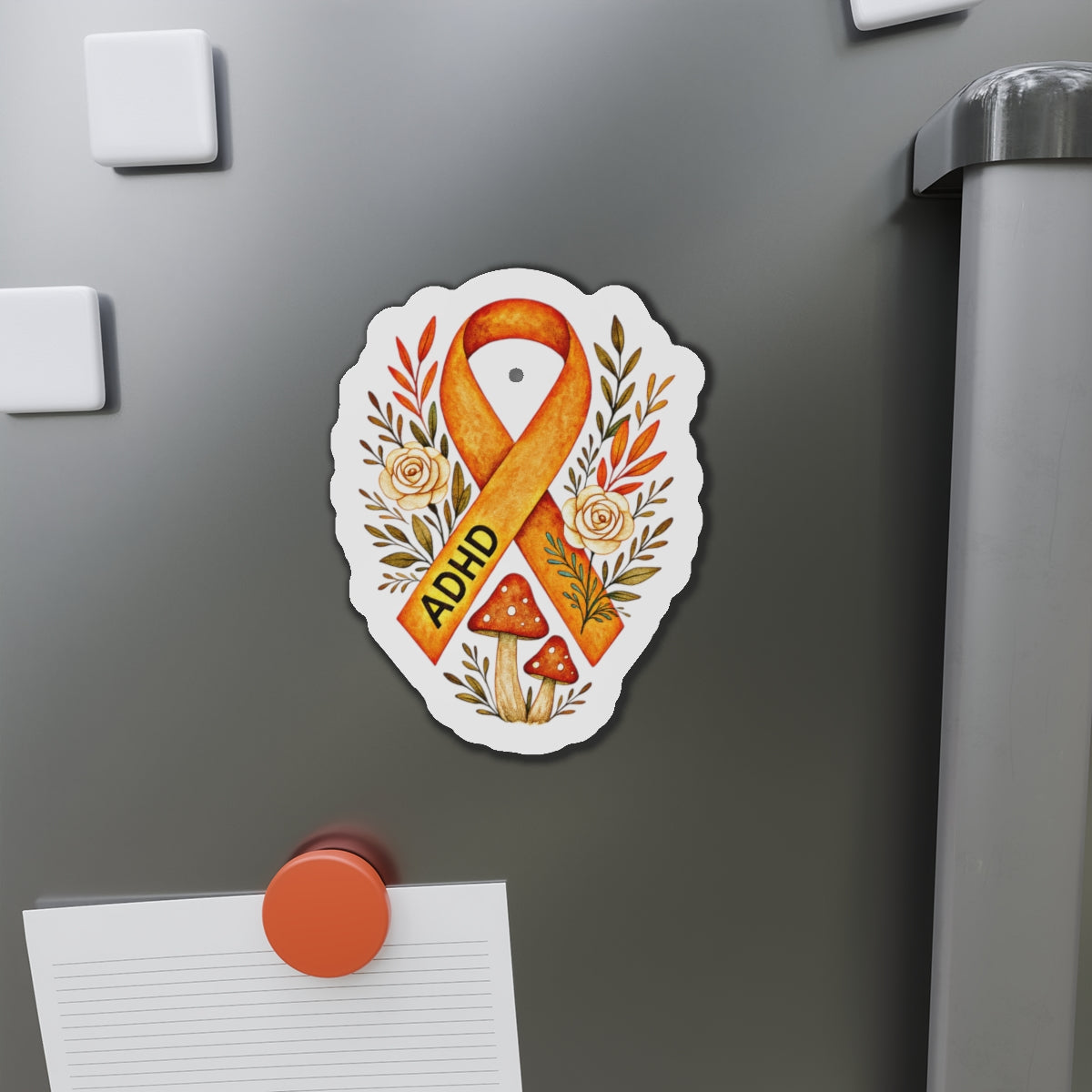 🧡 ADHD Awareness Ribbon Magnet | Amity in Bloom Original