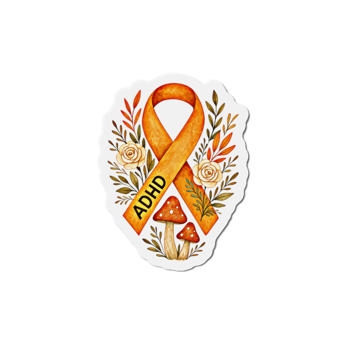🧡 ADHD Awareness Ribbon Magnet | Amity in Bloom Original