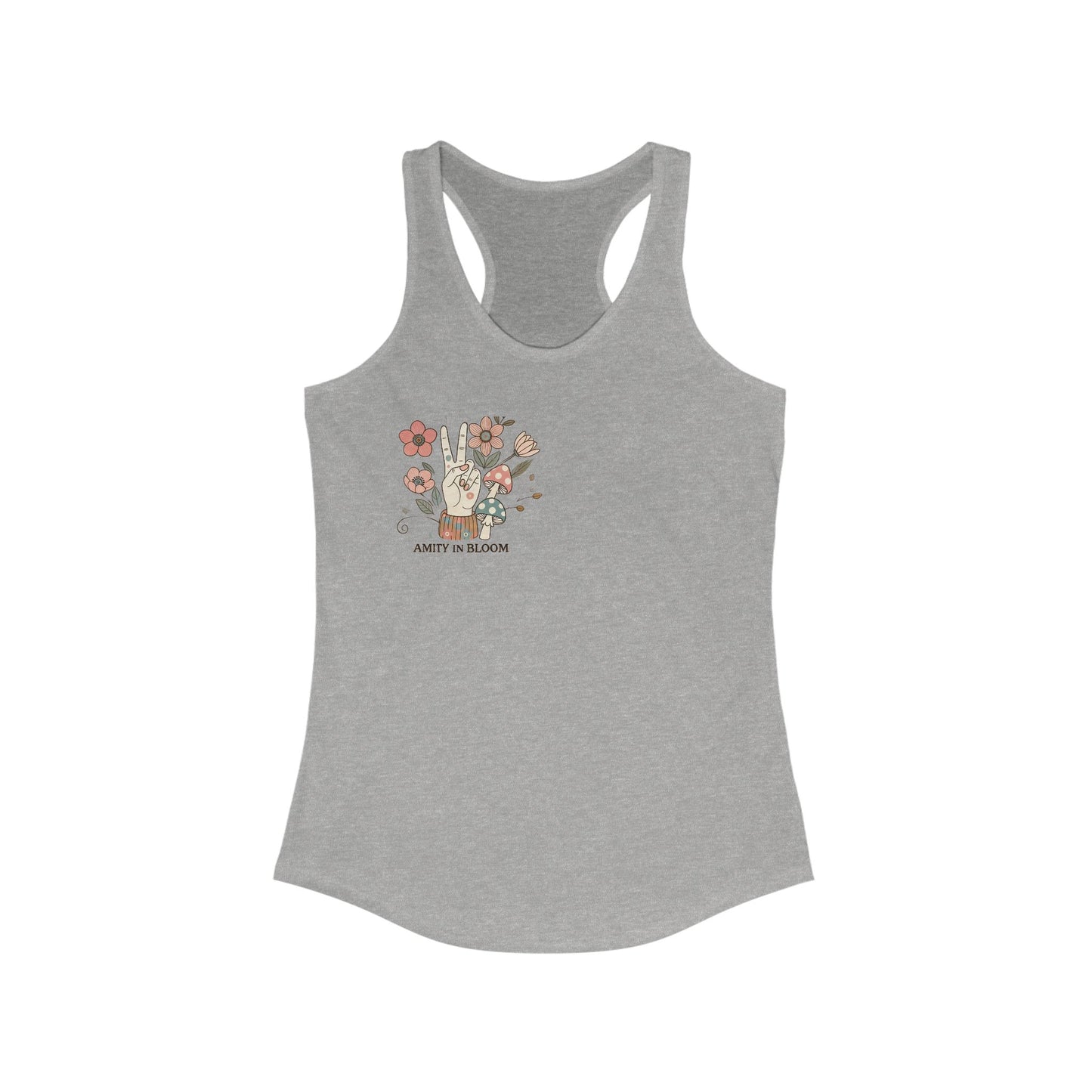 Peace Out Racerback Tank OG Logo | Amity in Bloom Original