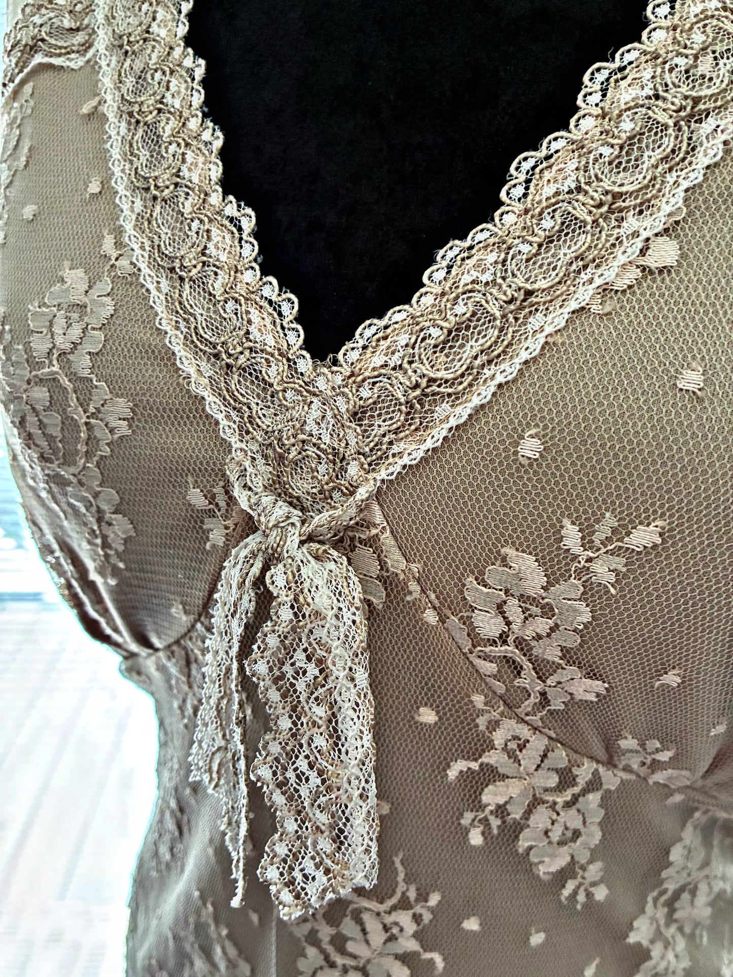 Vintage Lace Tie-Front Top