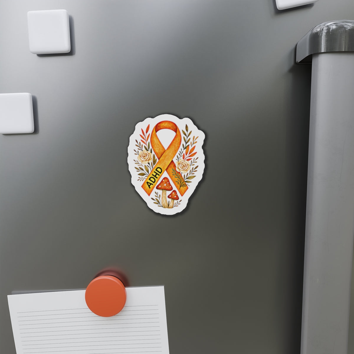🧡 ADHD Awareness Ribbon Magnet | Amity in Bloom Original