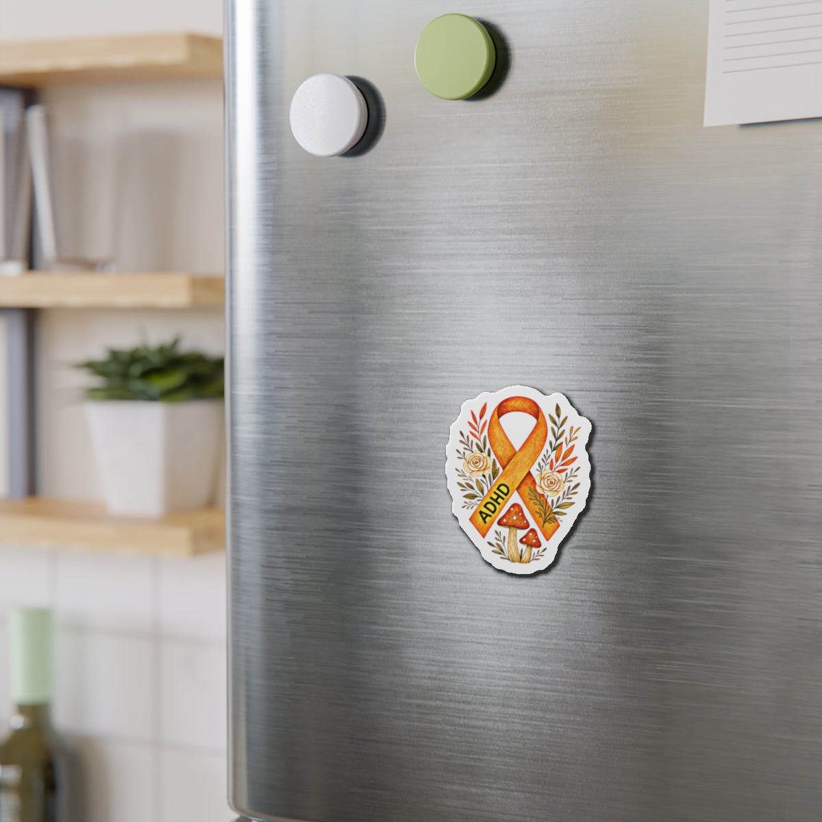 🧡 ADHD Awareness Ribbon Magnet | Amity in Bloom Original