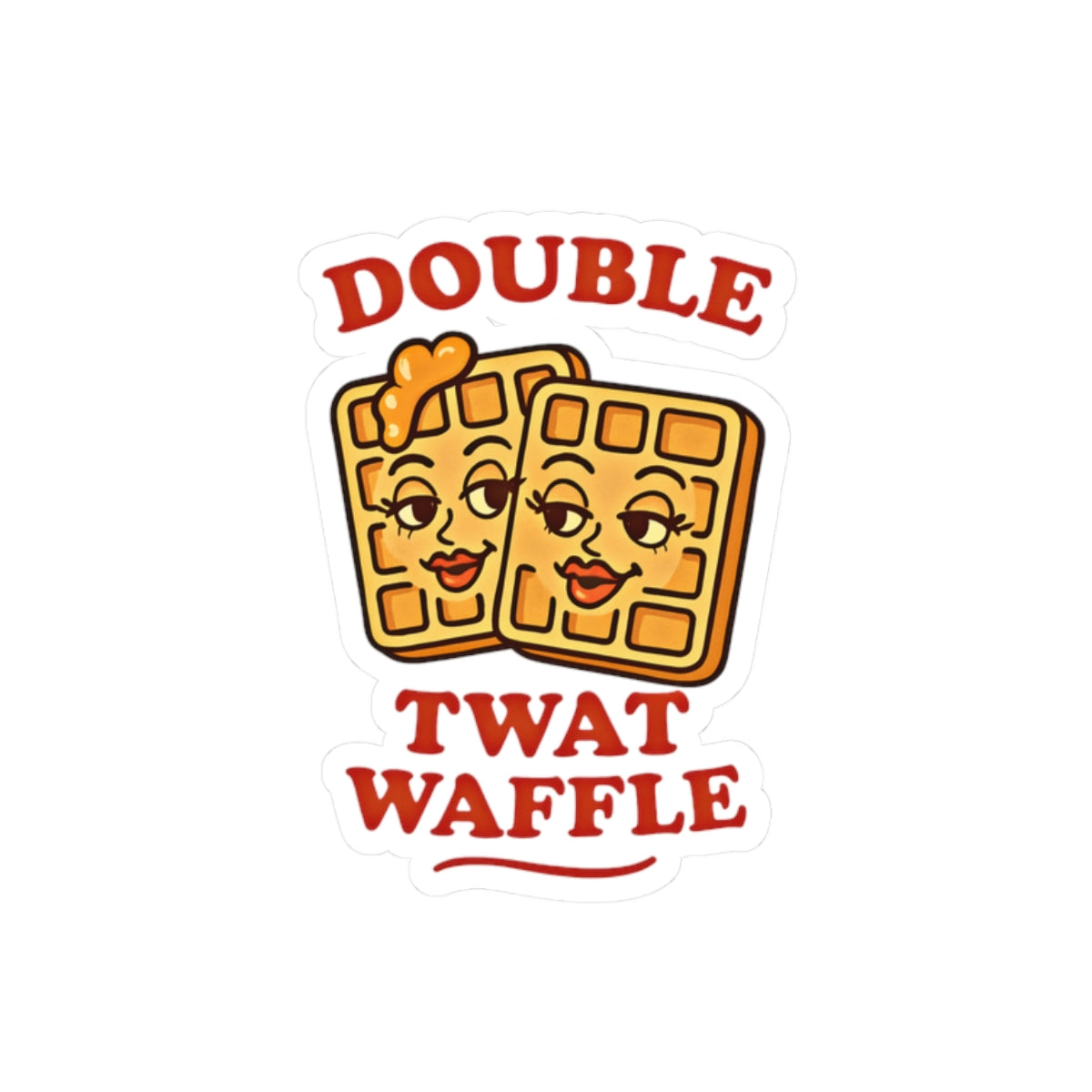 Double Twat Waffle Sticker | Amity in Bloom Original