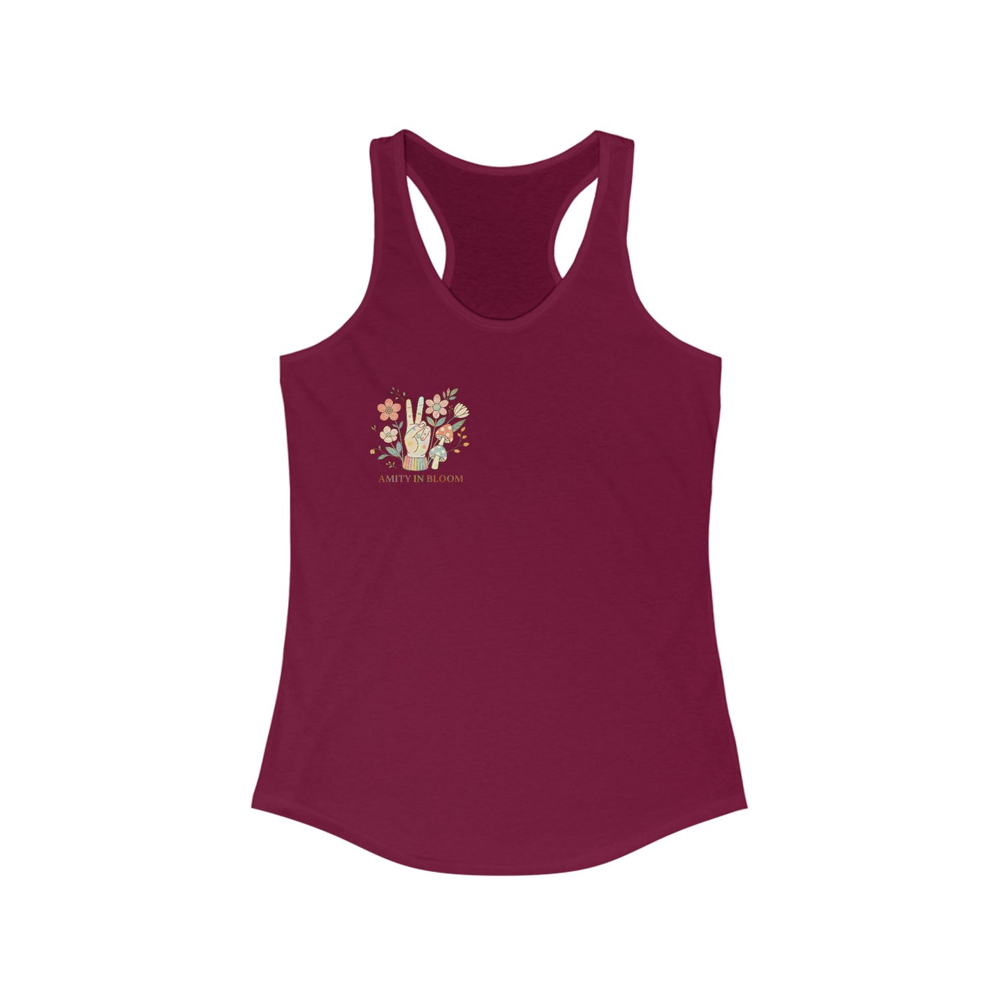 Peace Out Rainbow Logo Racerback Tank | Amity in Bloom Original
