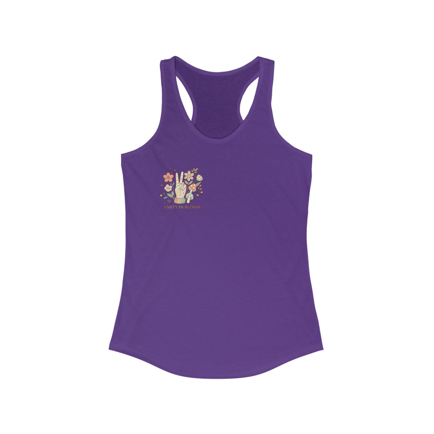 Peace Out Rainbow Logo Racerback Tank | Amity in Bloom Original