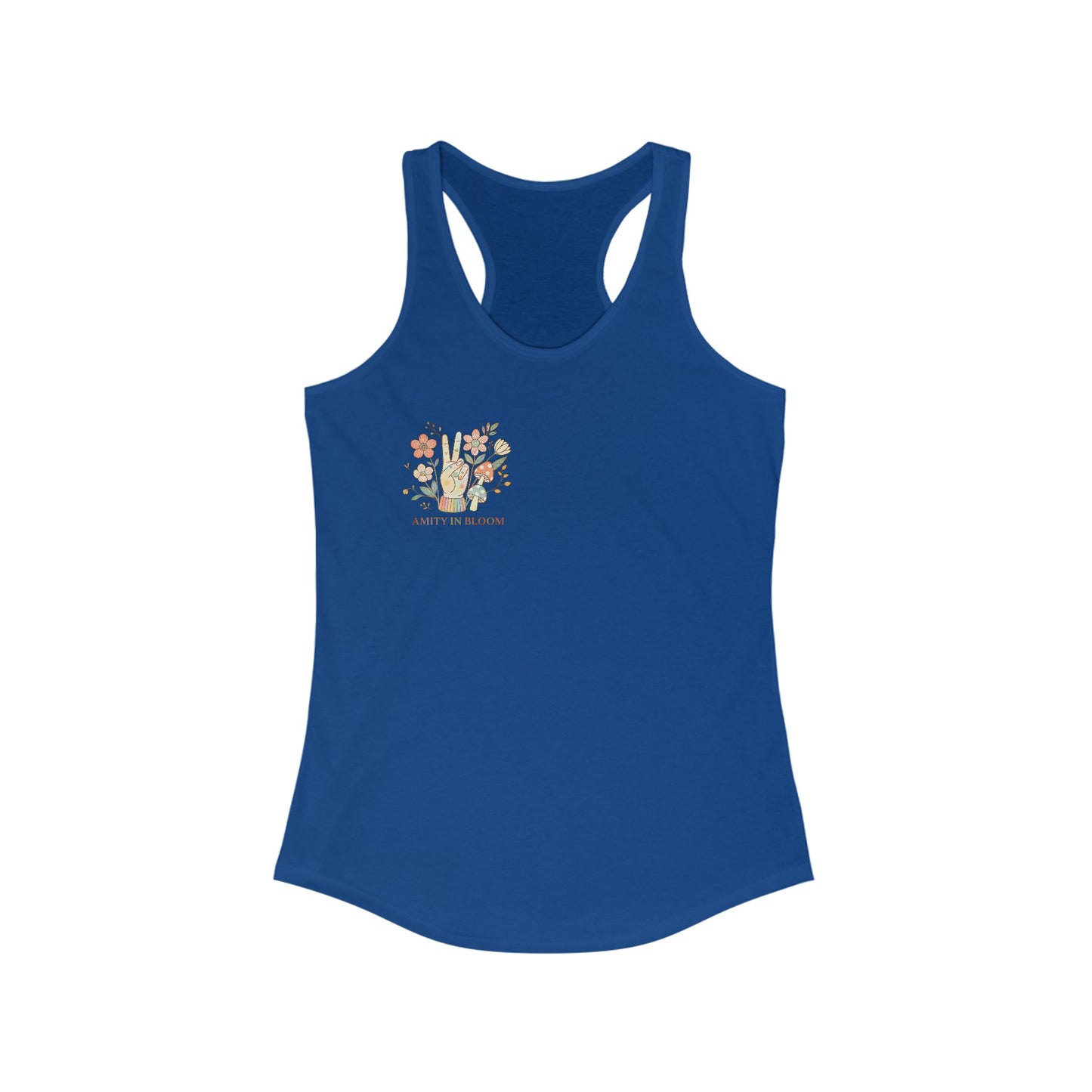 Peace Out Rainbow Logo Racerback Tank | Amity in Bloom Original