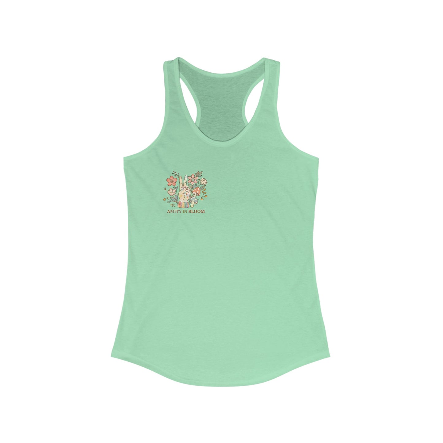 Peace Out Rainbow Logo Racerback Tank | Amity in Bloom Original