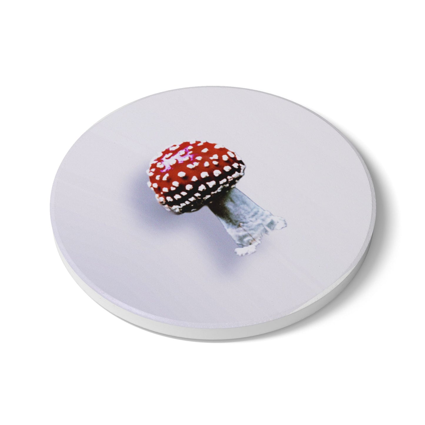 Fly Agaric (Amanita muscaria) Mushroom Ceramic Coaster | Amity in Bloom Original