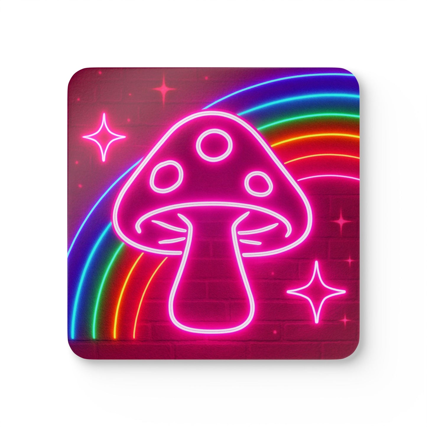 GlowBow Mush Corkboard Coaster Set | Amity in Bloom Original Design
