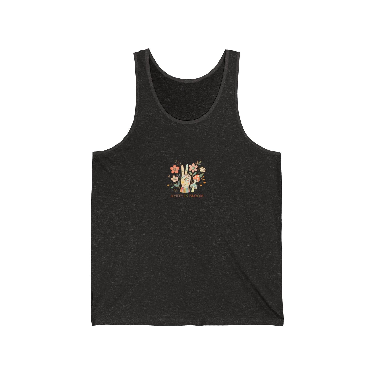 Peace Out Rainbow Logo Unisex Jersey Tank Top | Amity in Bloom Original