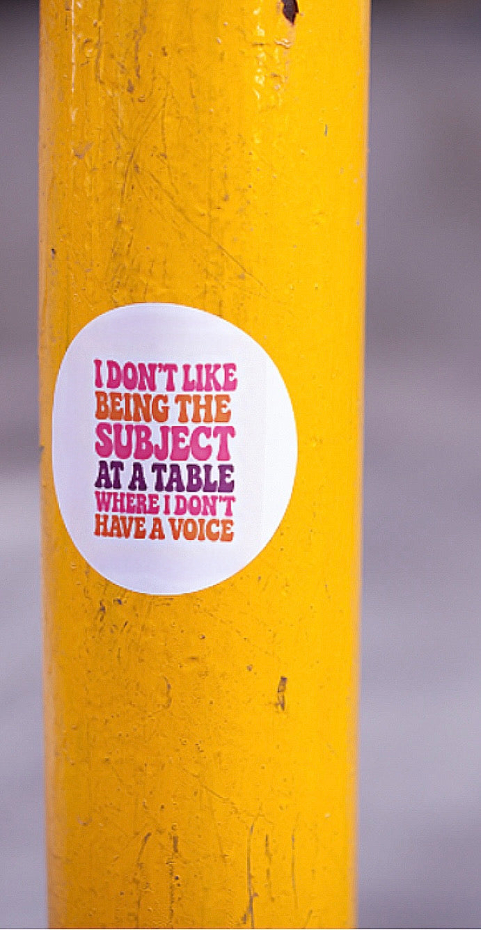 No Seat Without Voice Sticker | Amity in Bloom Original