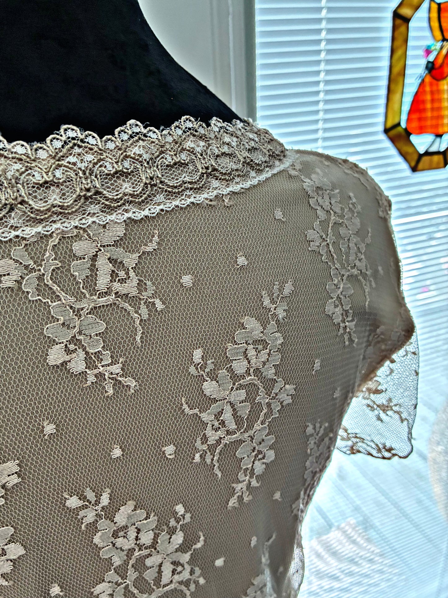 Vintage Lace Tie-Front Top