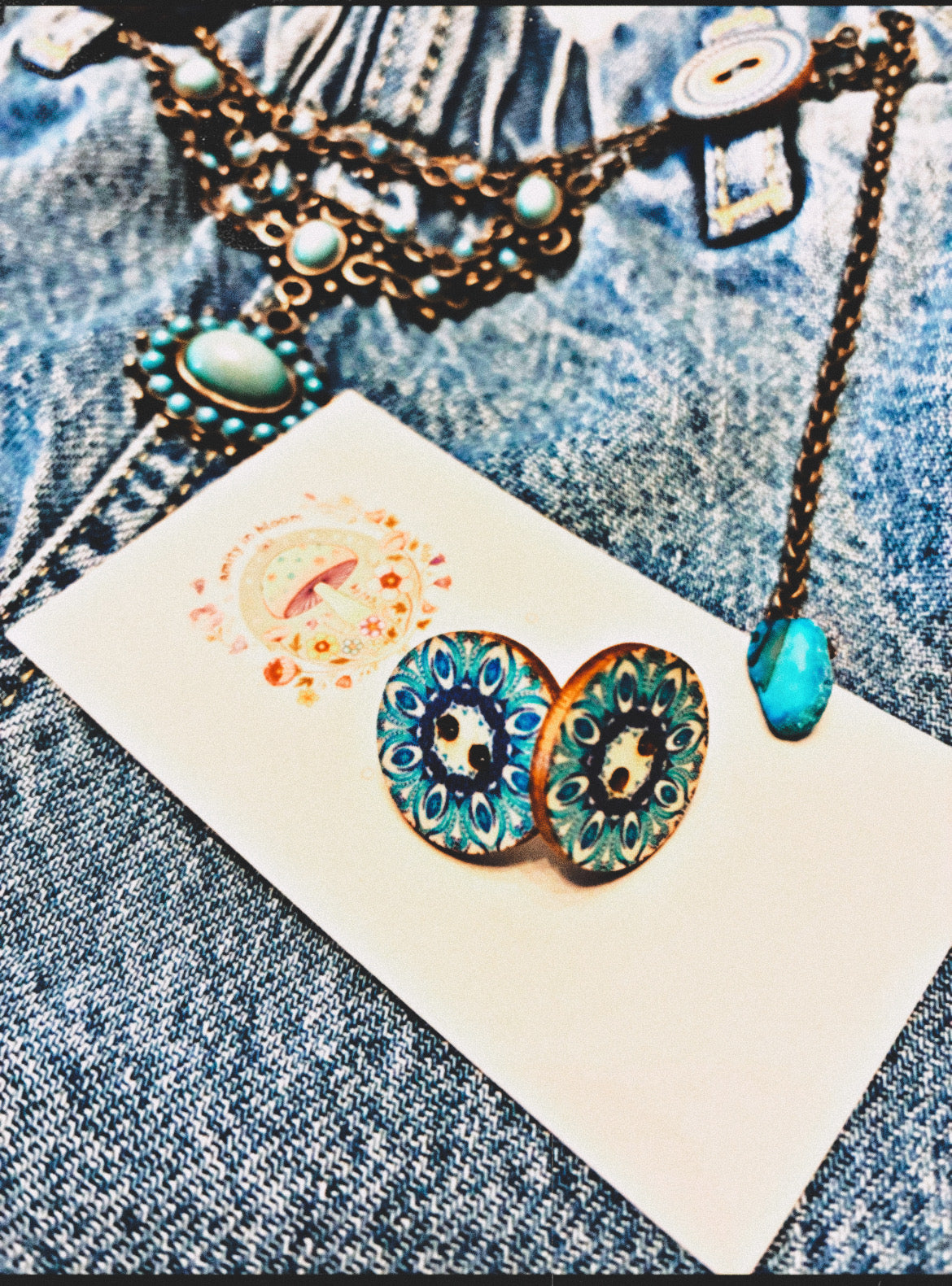 Blue Moon · Button Bestie Earring | Amity in Bloom Original