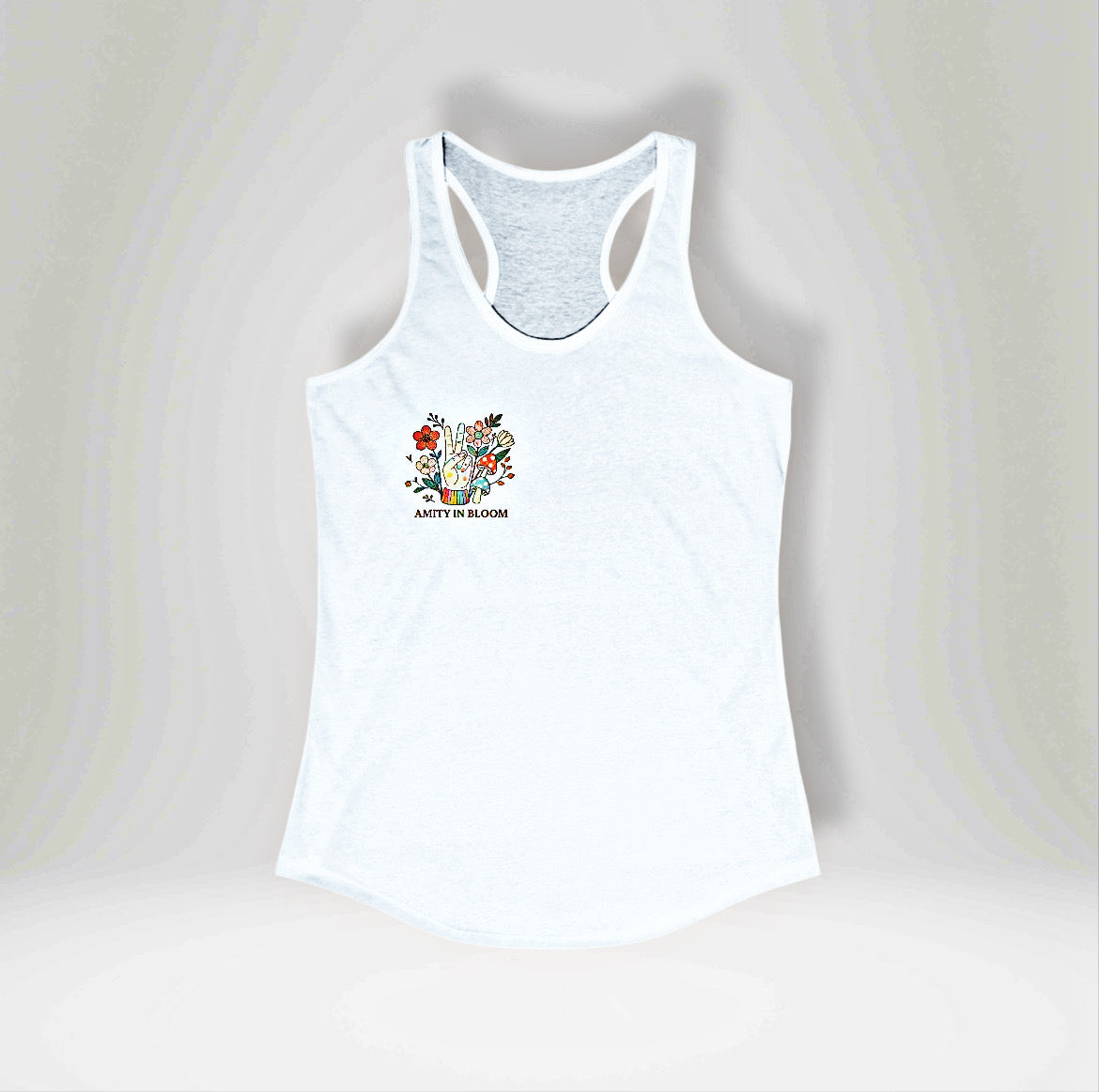 Peace Out Rainbow Logo Racerback Tank | Amity in Bloom Original