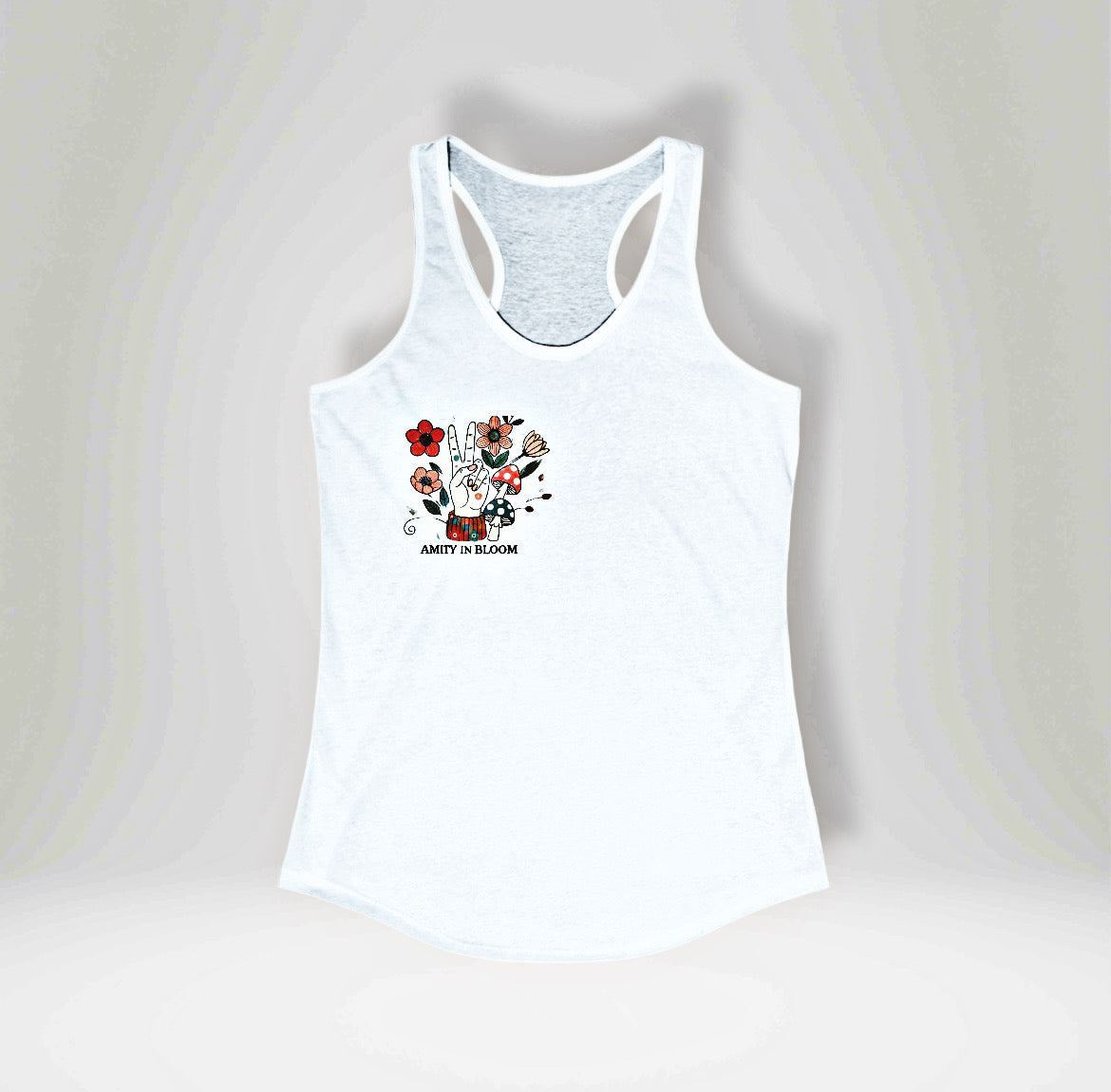 Peace Out Racerback Tank OG Logo | Amity in Bloom Original