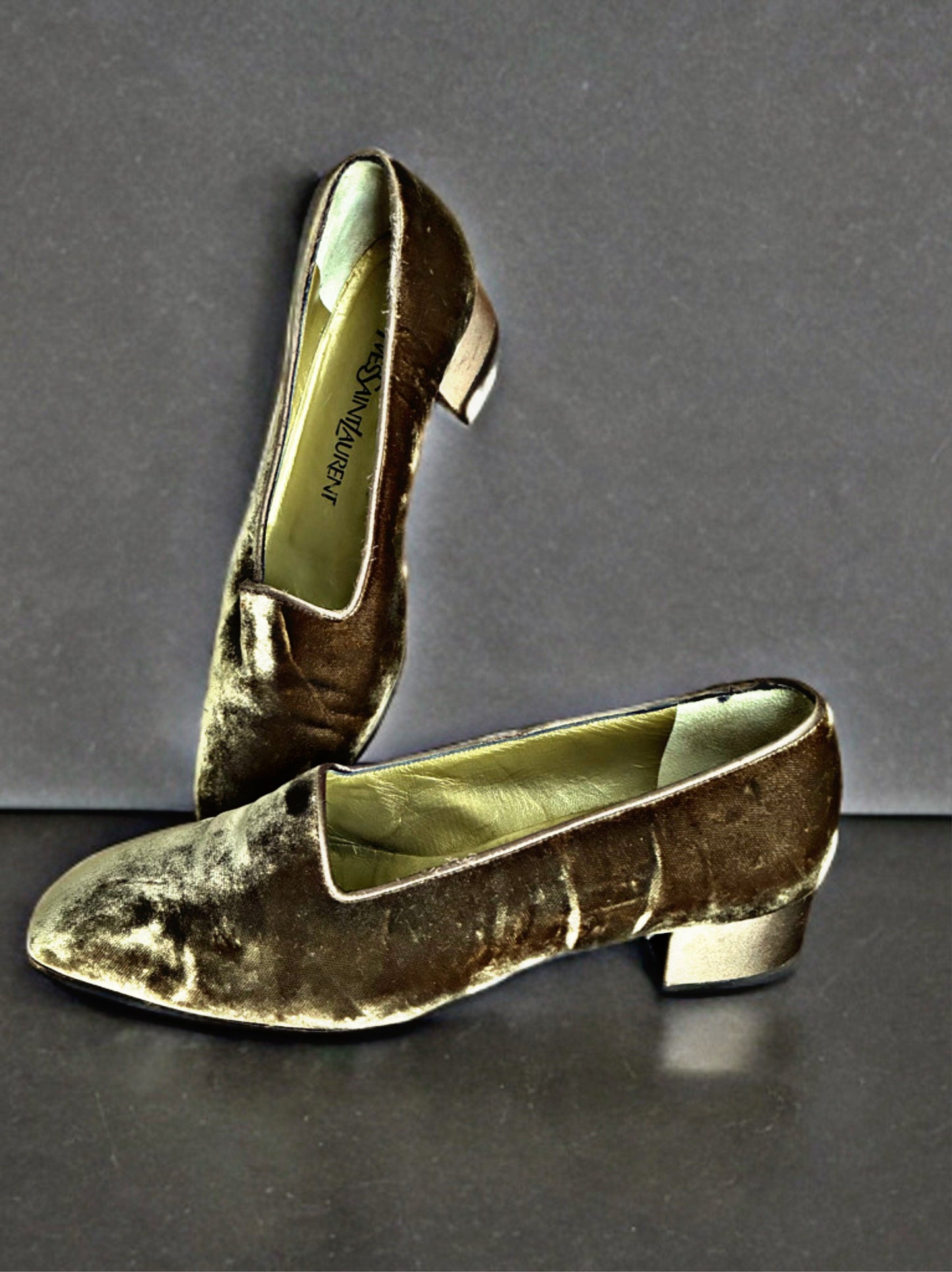 Yves Saint Laurent Velvet Smoking Flats