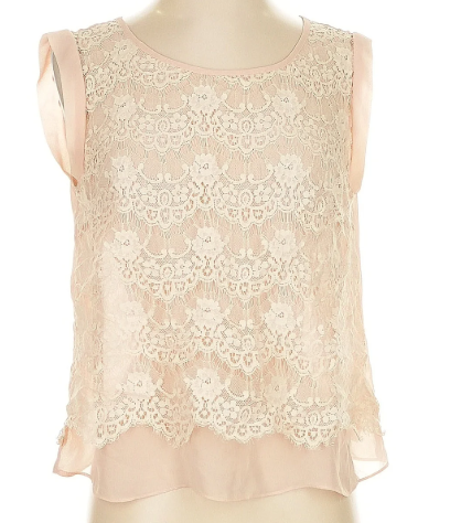 Blush & Lace Layered Top - Sz S