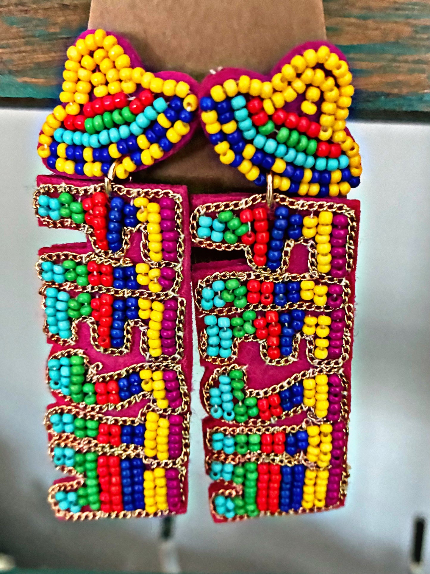 Fiesta Love Beaded Earrings