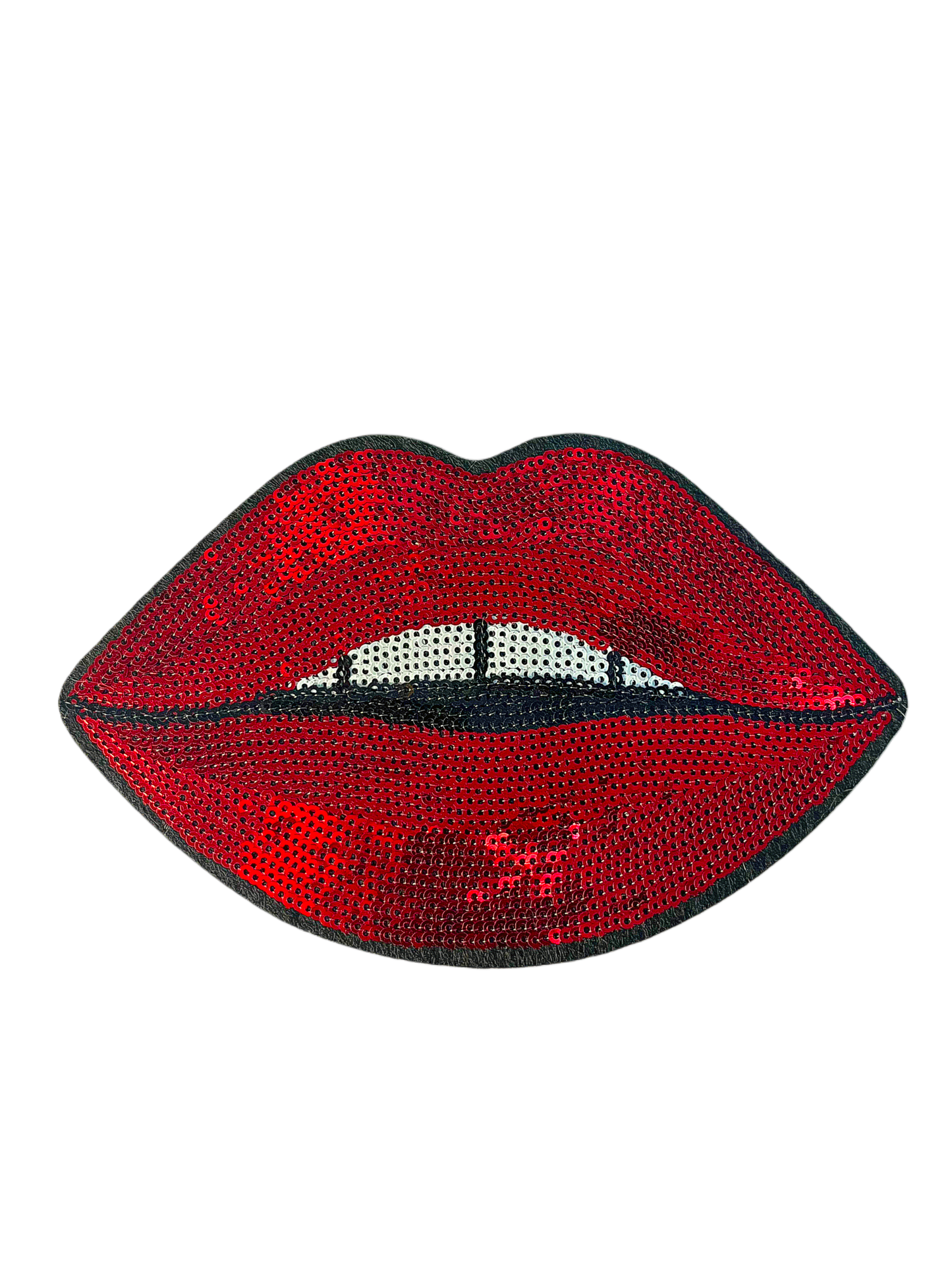 Pucker Up, Sparkle On! Red Lips Applique Patch