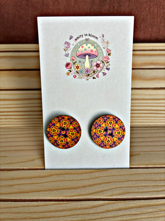 Kaleidoscope Reverie · Button Bestie Earring | Amity in Bloom Original