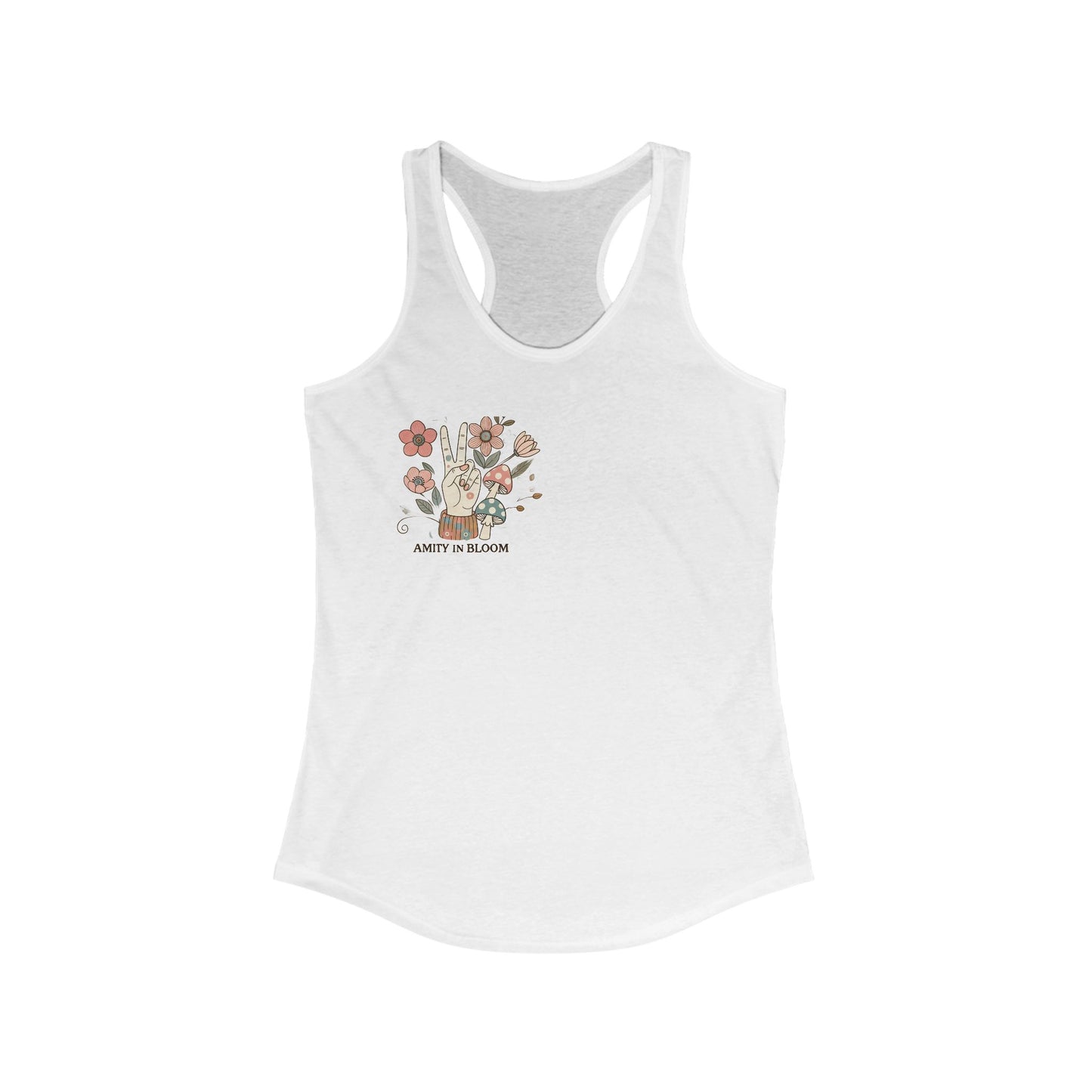 Peace Out Racerback Tank OG Logo | Amity in Bloom Original