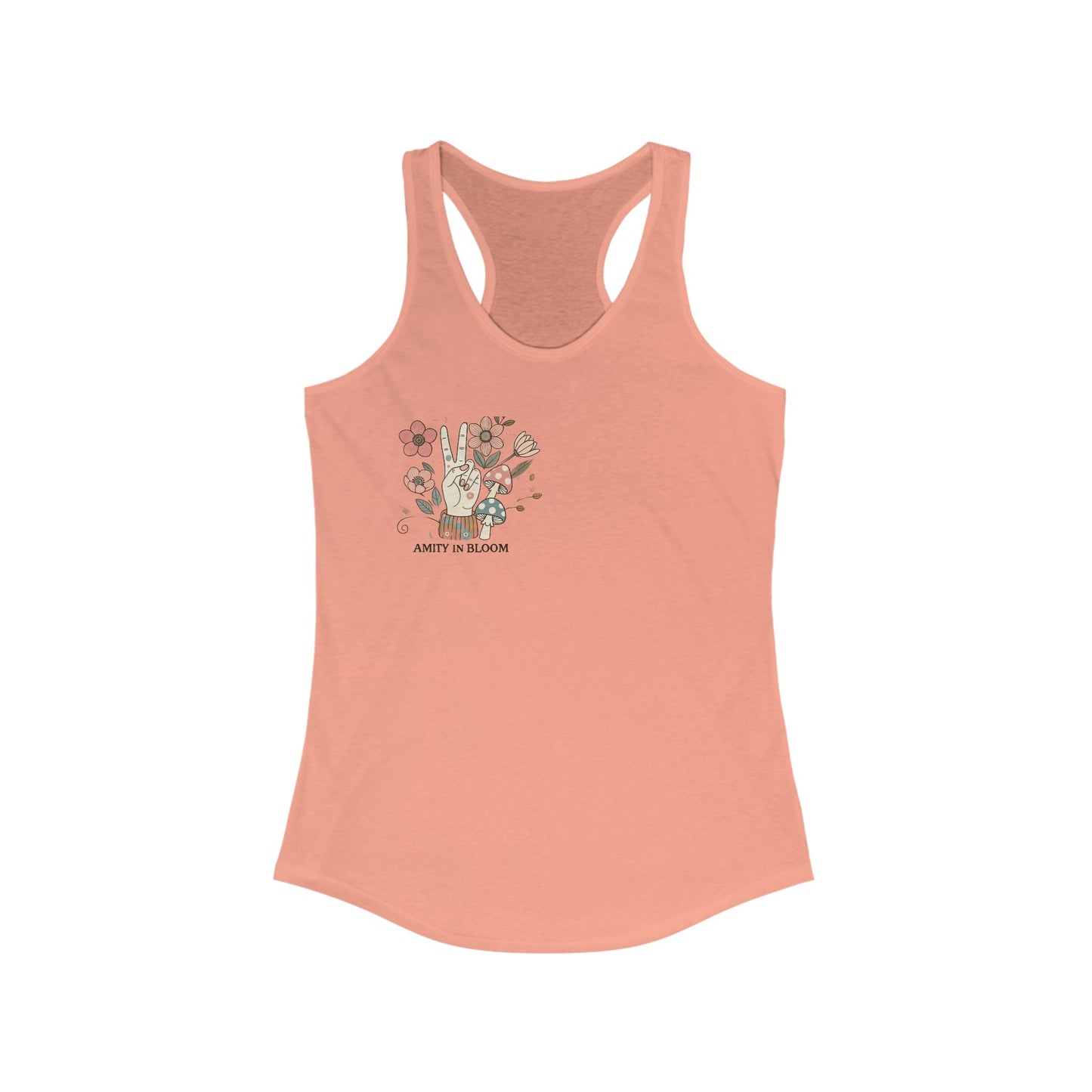 Peace Out Racerback Tank OG Logo | Amity in Bloom Original