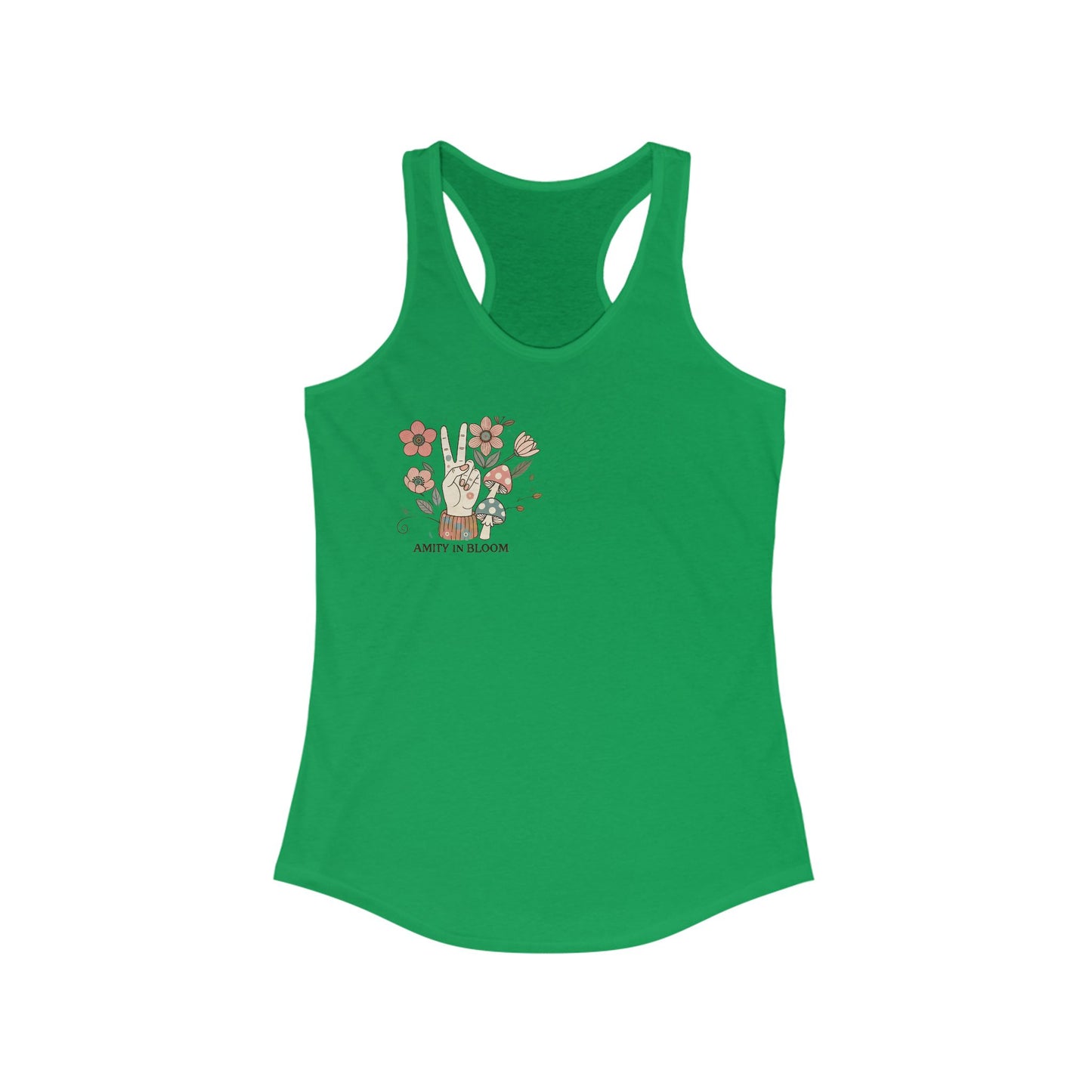Peace Out Racerback Tank OG Logo | Amity in Bloom Original
