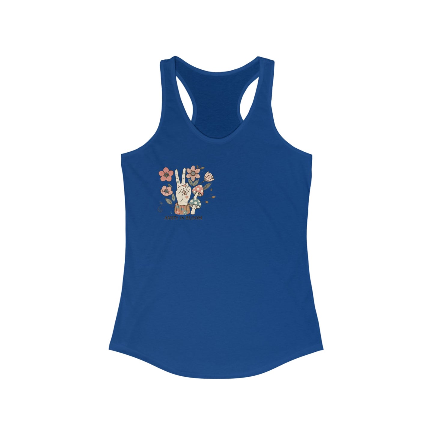 Peace Out Racerback Tank OG Logo | Amity in Bloom Original