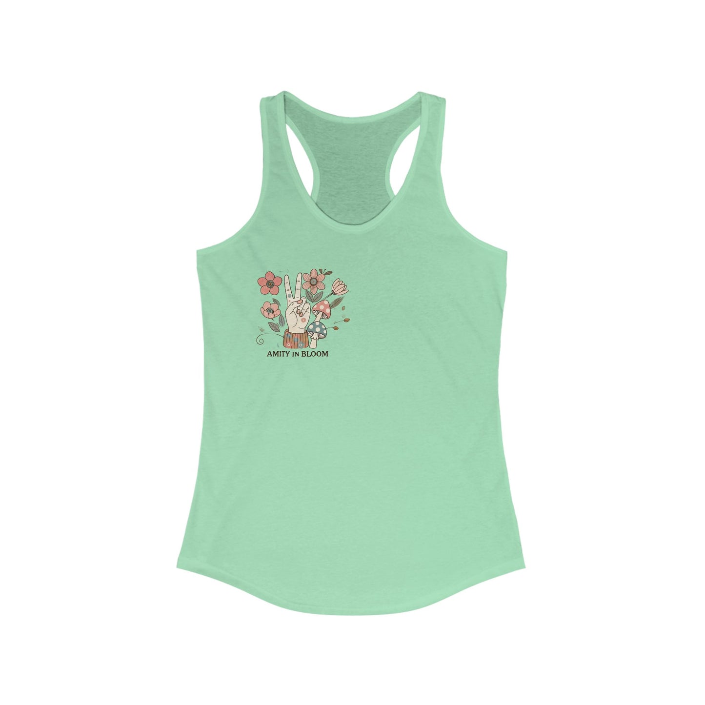 Peace Out Racerback Tank OG Logo | Amity in Bloom Original