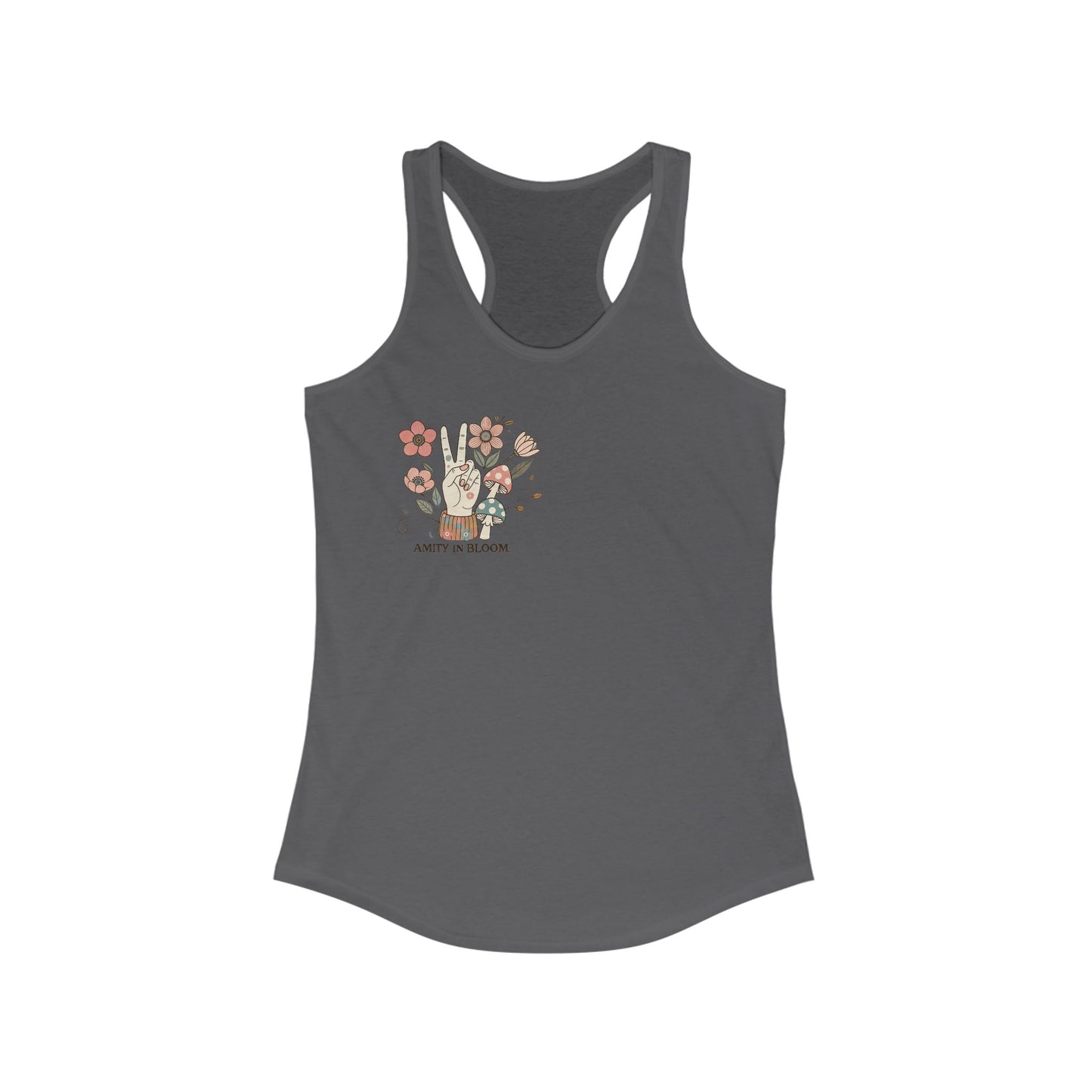 Peace Out Racerback Tank OG Logo | Amity in Bloom Original
