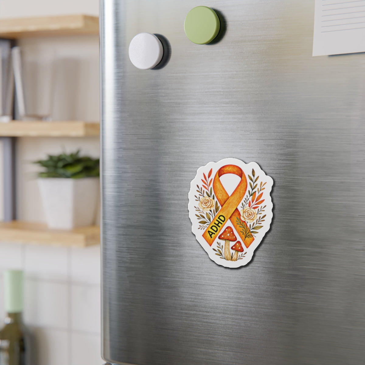 🧡 ADHD Awareness Ribbon Magnet | Amity in Bloom Original