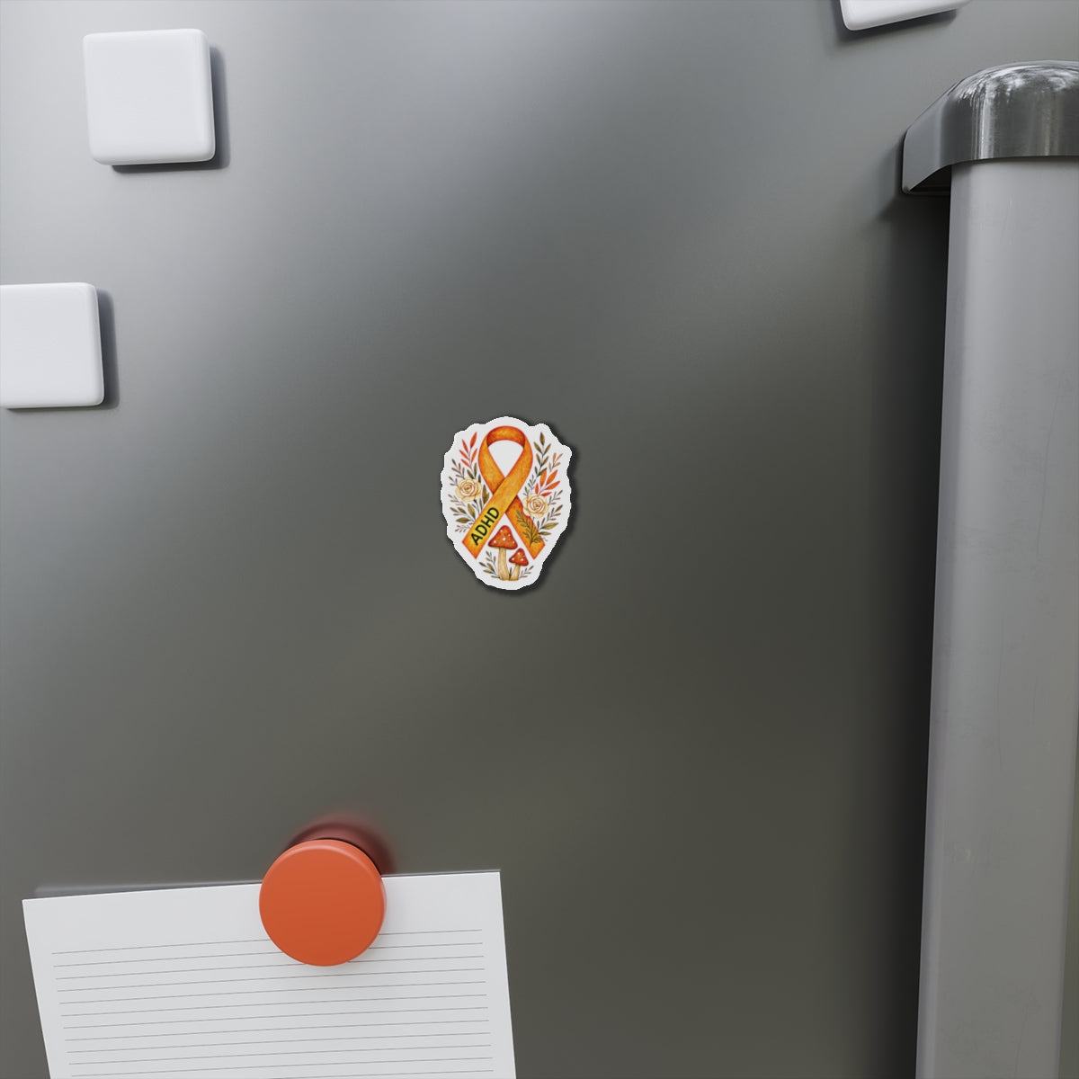 🧡 ADHD Awareness Ribbon Magnet | Amity in Bloom Original