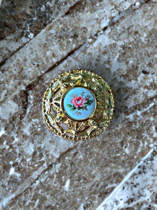 Vintage Rose Revival Scarf Clip