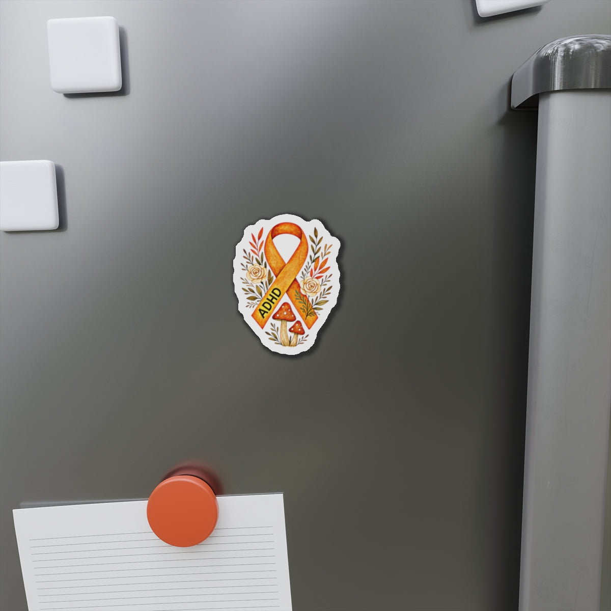 🧡 ADHD Awareness Ribbon Magnet | Amity in Bloom Original