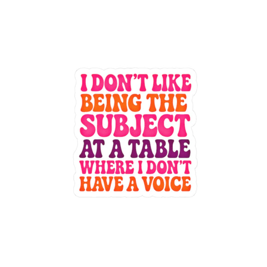 No Seat Without Voice Sticker | Amity in Bloom Original