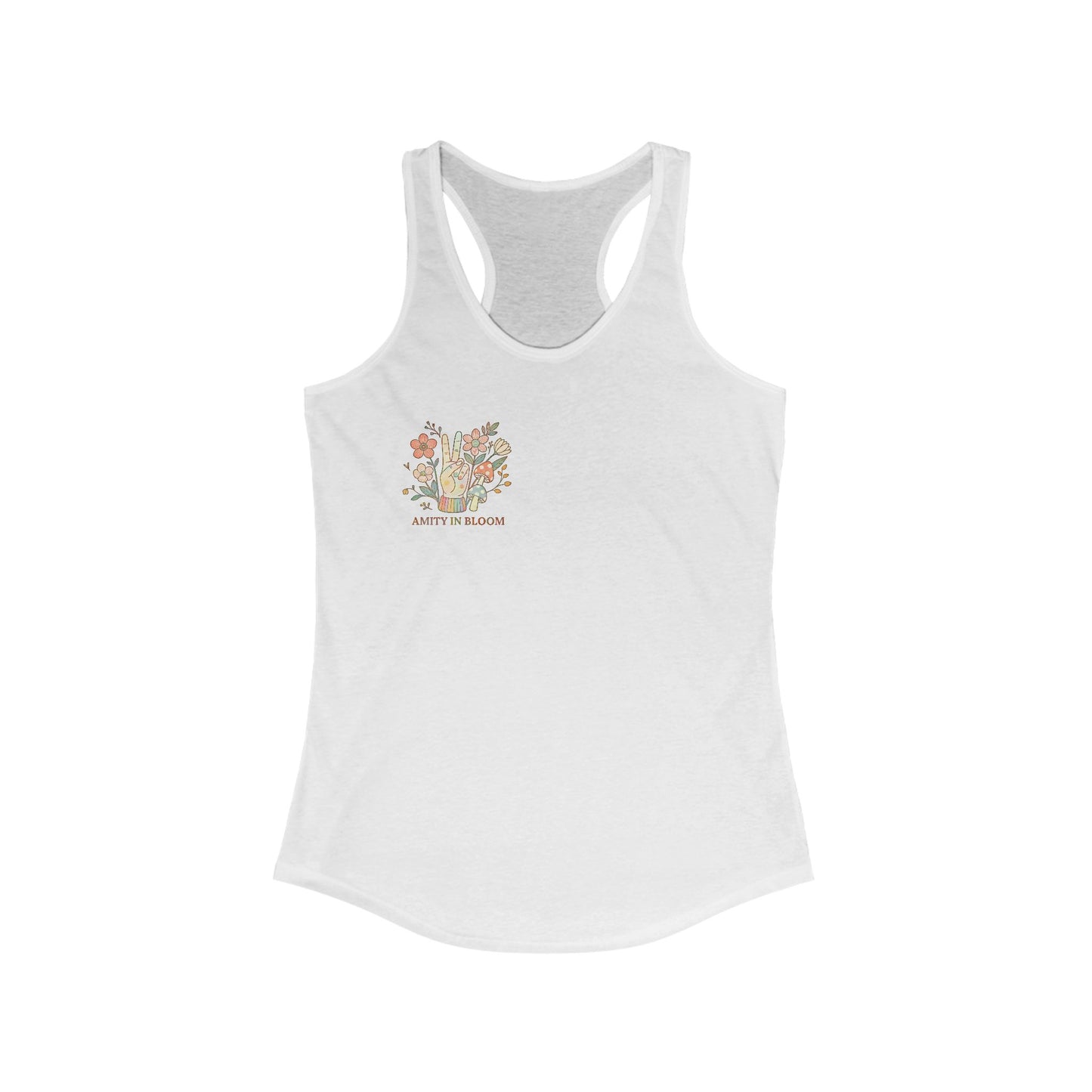 Peace Out Rainbow Logo Racerback Tank | Amity in Bloom Original