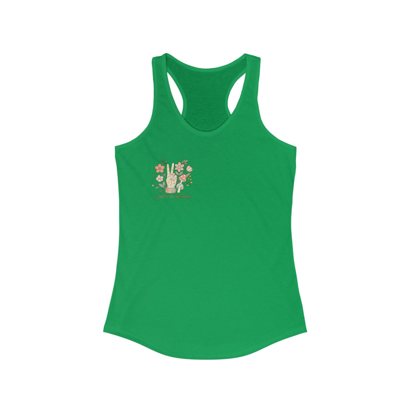 Peace Out Rainbow Logo Racerback Tank | Amity in Bloom Original