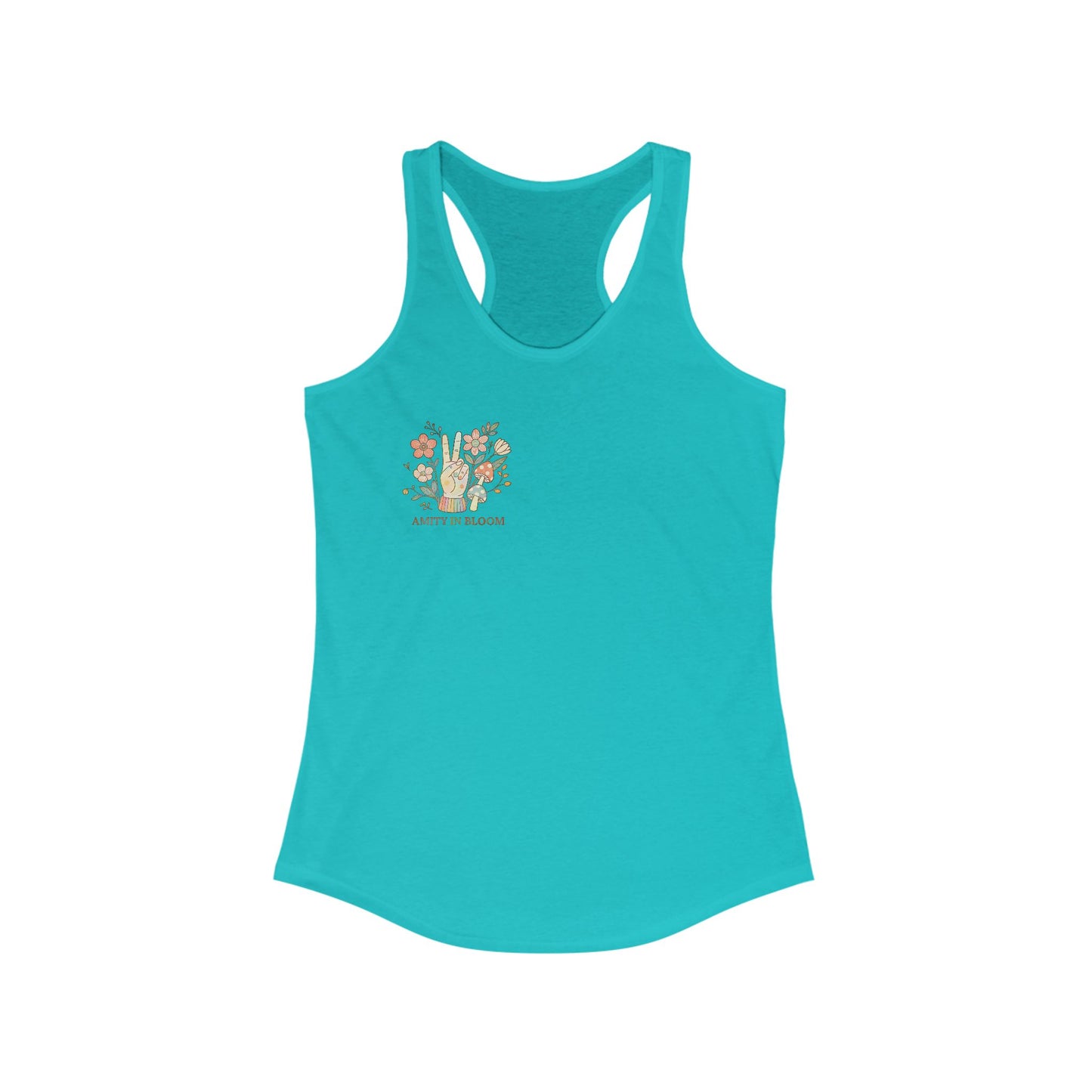 Peace Out Rainbow Logo Racerback Tank | Amity in Bloom Original