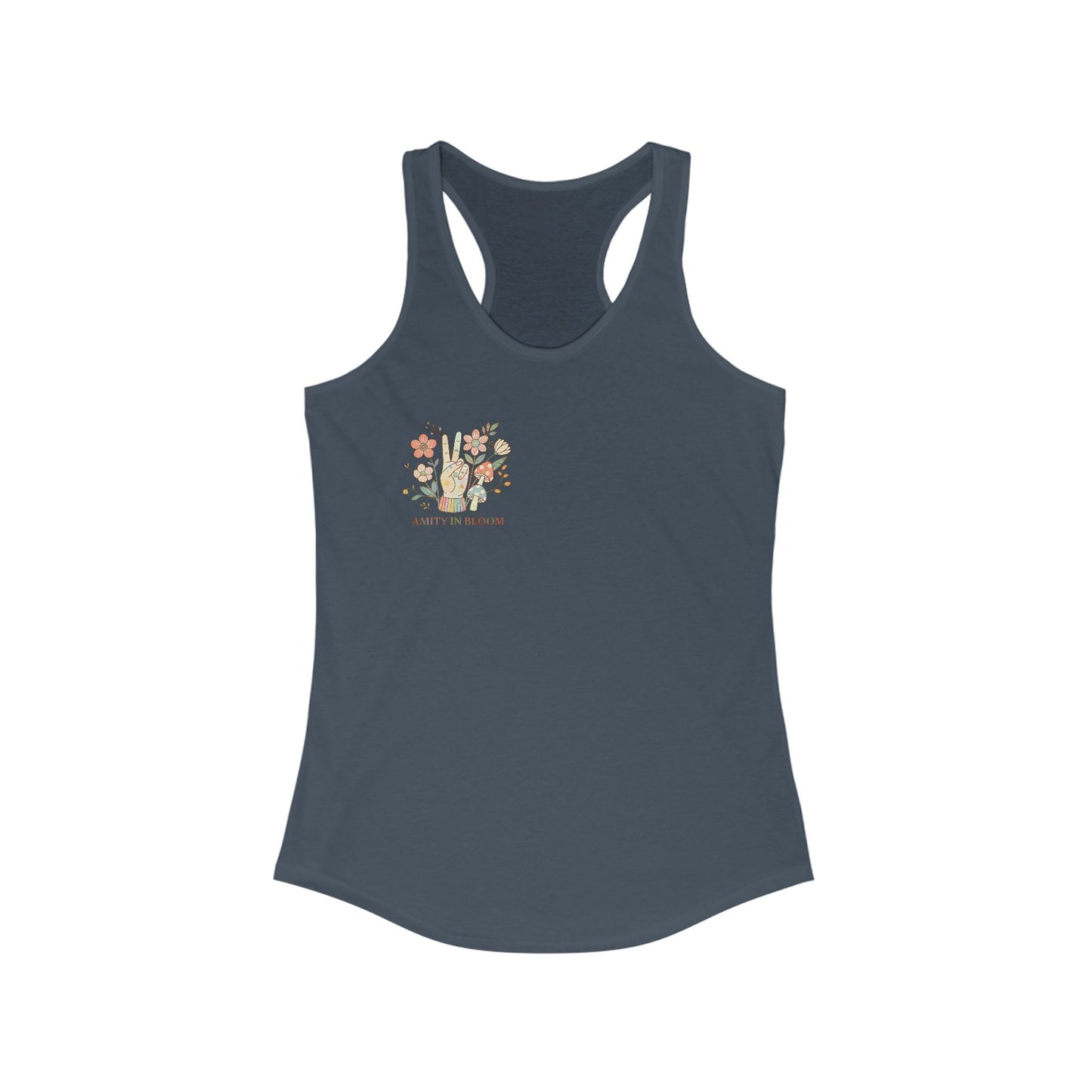 Peace Out Rainbow Logo Racerback Tank | Amity in Bloom Original