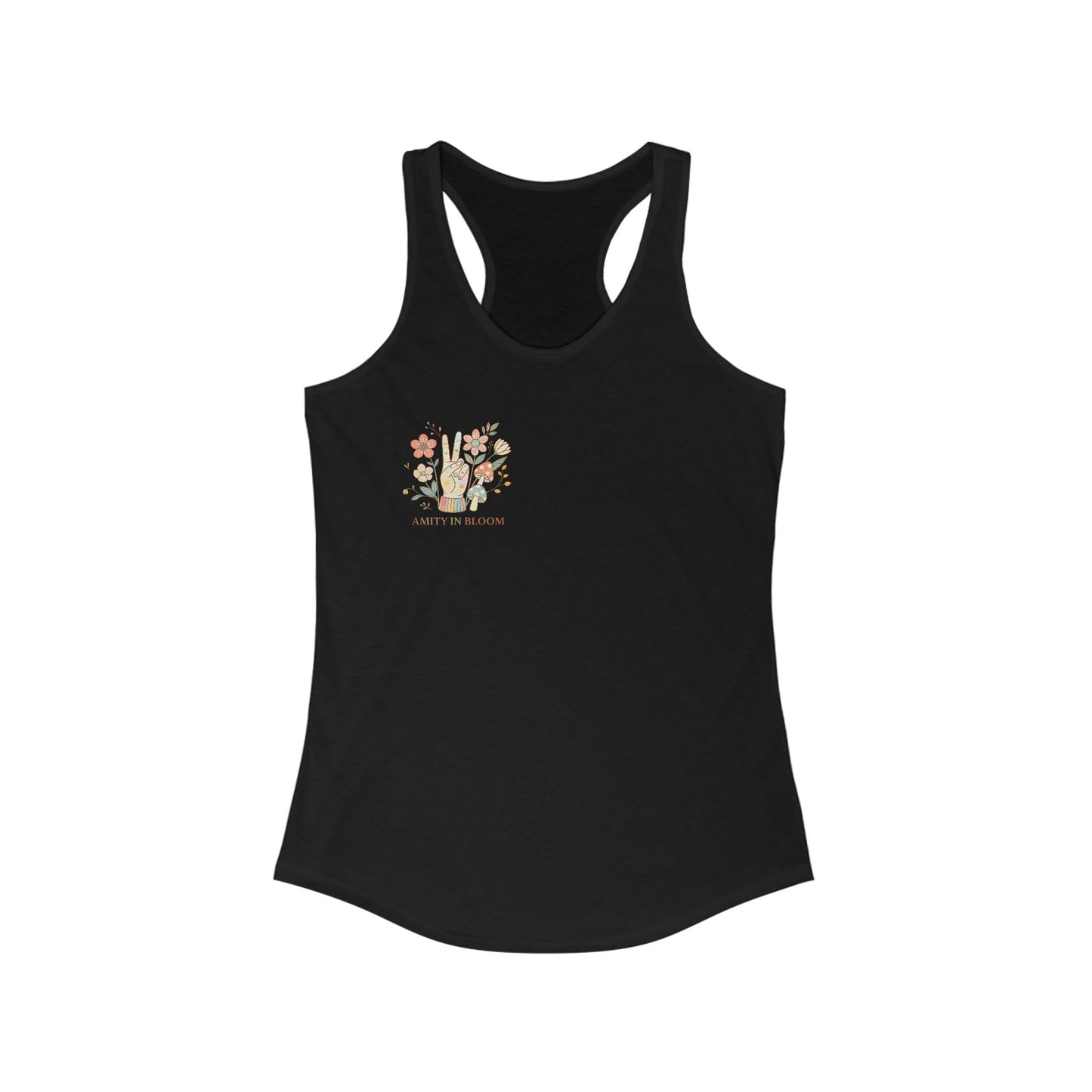 Peace Out Rainbow Logo Racerback Tank | Amity in Bloom Original