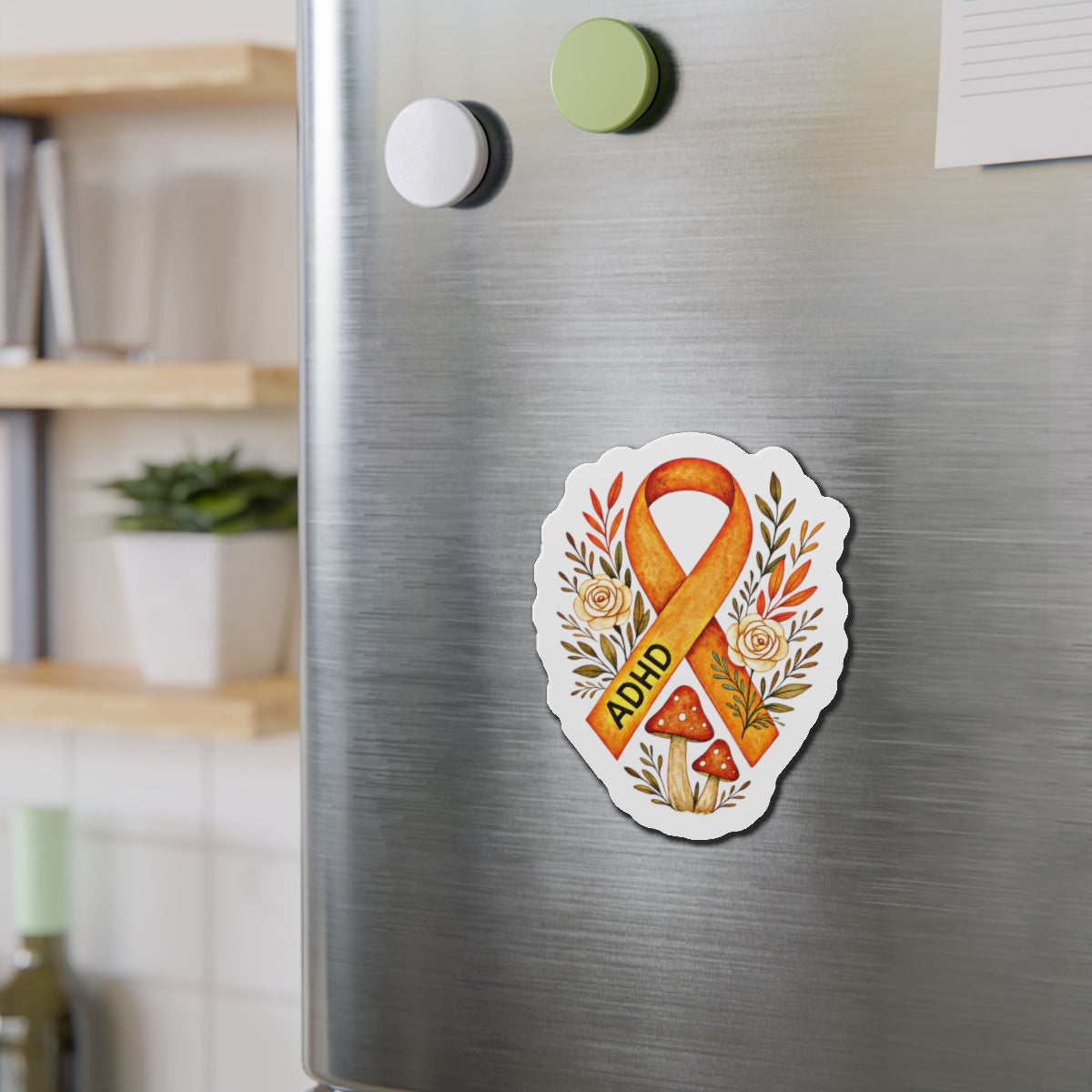 🧡 ADHD Awareness Ribbon Magnet | Amity in Bloom Original