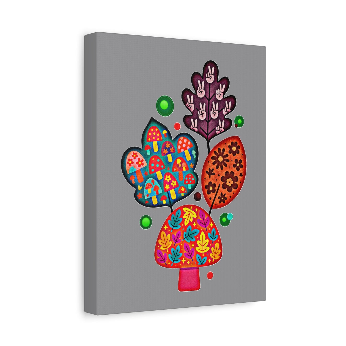 🍂 Autumn Patches Nature Canvas Gray | Amity in Bloom Original