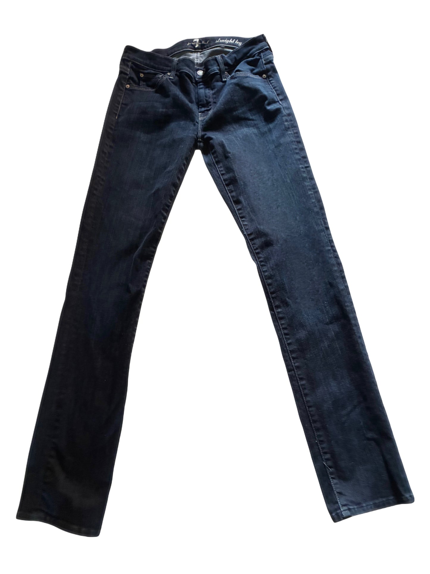 7 For All Mankind Dark Denim Straight Leg Jeans – Size 30 (US 10)