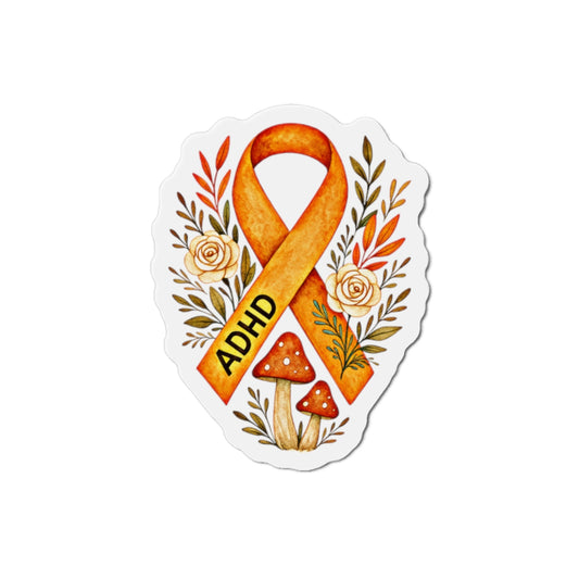 🧡 ADHD Awareness Ribbon Magnet | Amity in Bloom Original