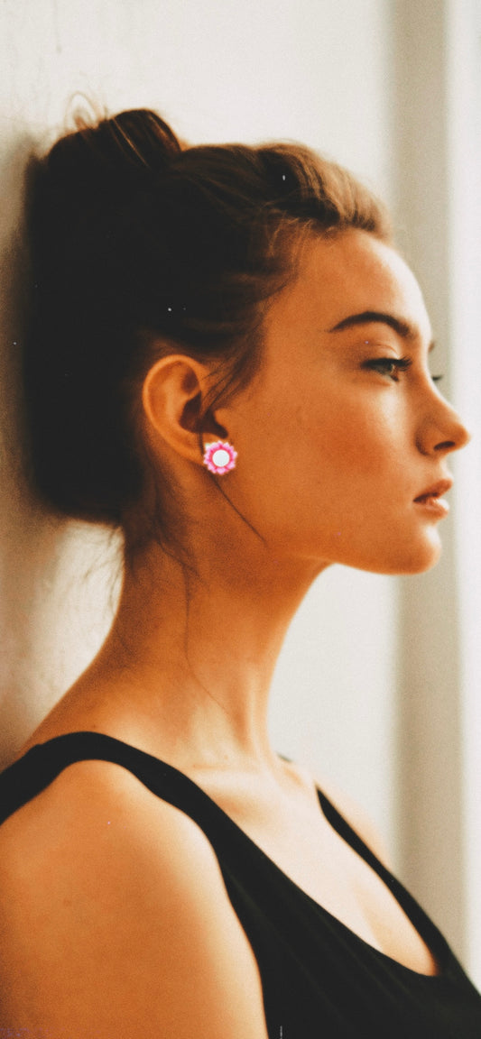 Coral Me Sunshine Studs | Amity in Bloom Original
