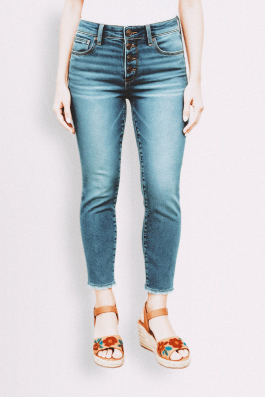 Vintage Charm Button-Fly Denim - sz 3