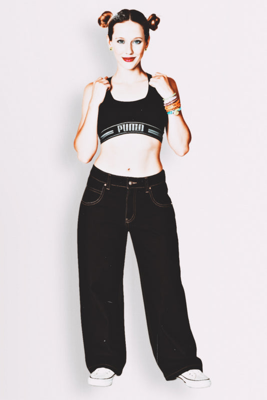 Puma Glitter Band Halter Sports Bra - Sz S